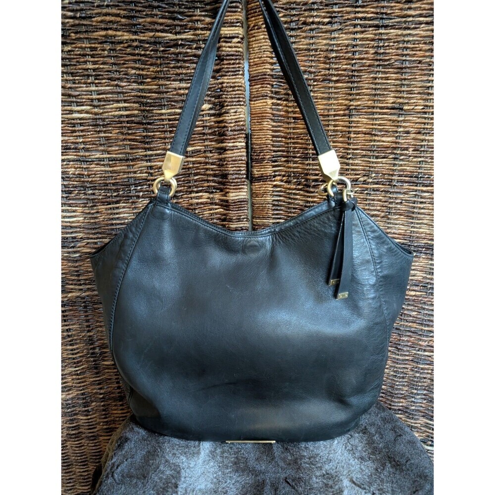 Brahmin Leather Thelma Hobo Bag Purse Women's Black Tote Charm Contemporary